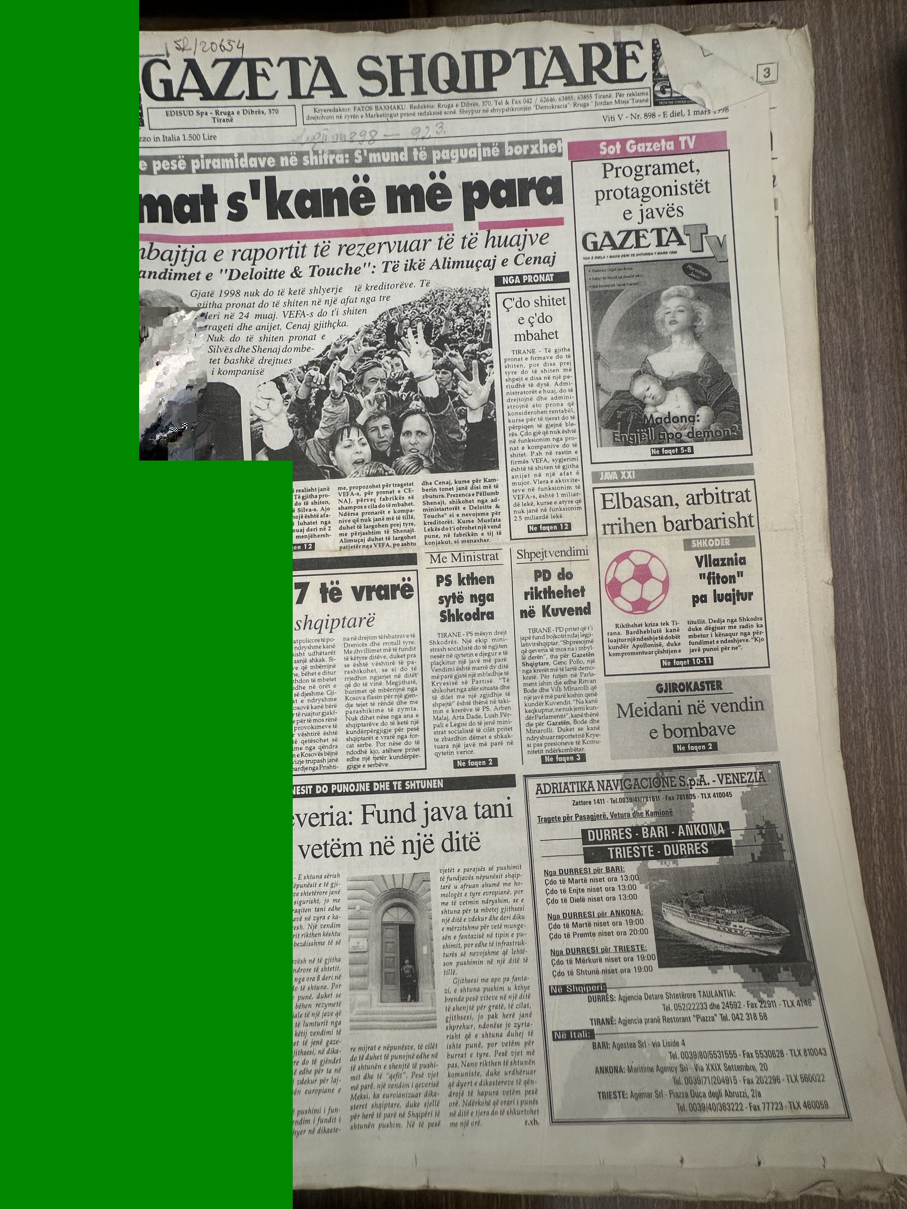 Gazeta Shqiptare 1998-03-01